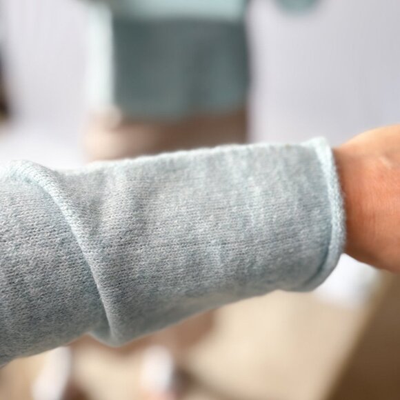 Women’s Pastel Turquoise Trending Knit Cardigan – Soft Stretch Knit - Picture 7 of 13